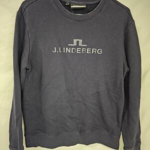J. Lindeberg Men's Black Crewneck Sweater‎
